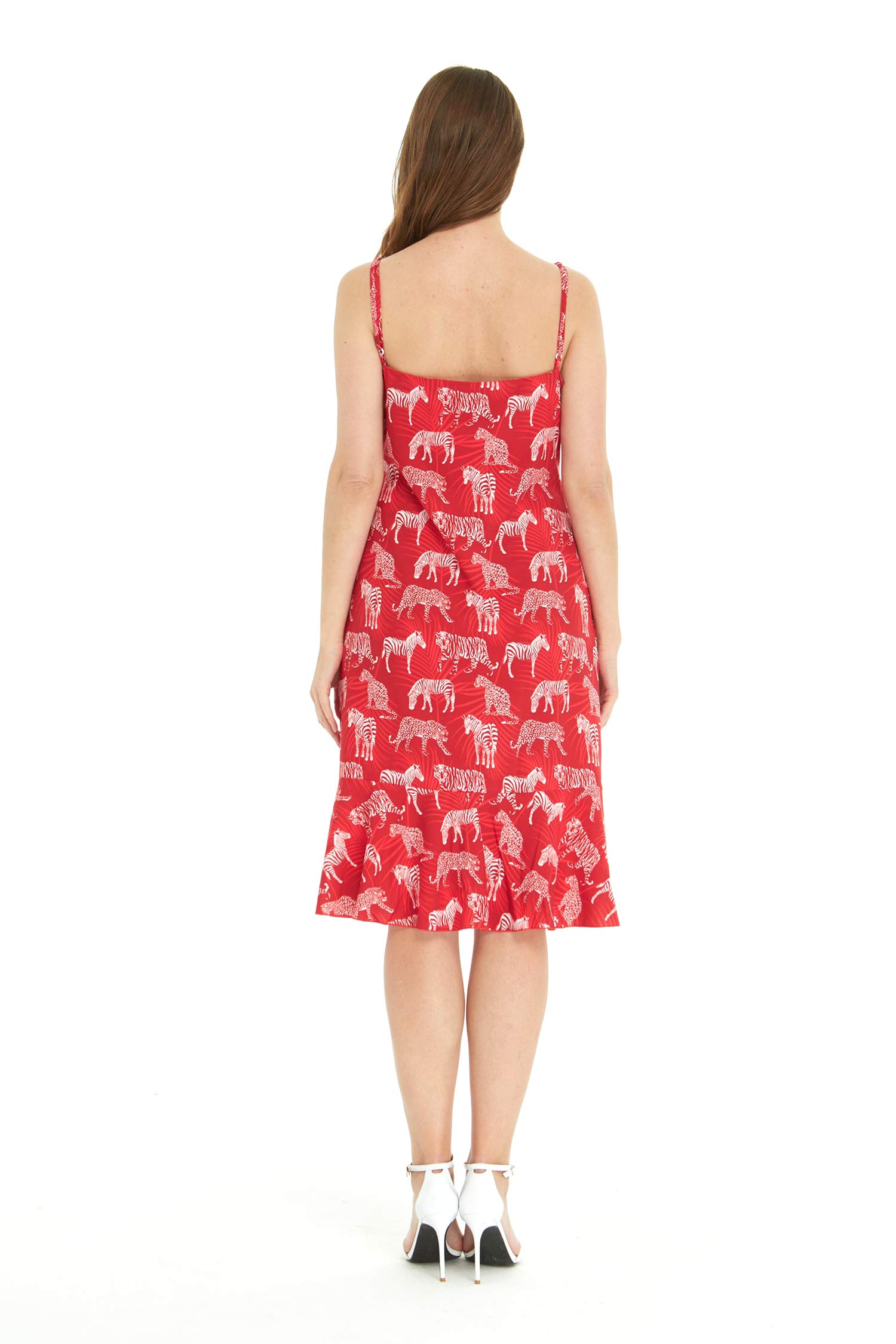Women's Hawaiian Mermaid Ruffle Dress - Tropical Print Beach Party Dress for Vacation, Summer, Luau & Poolside