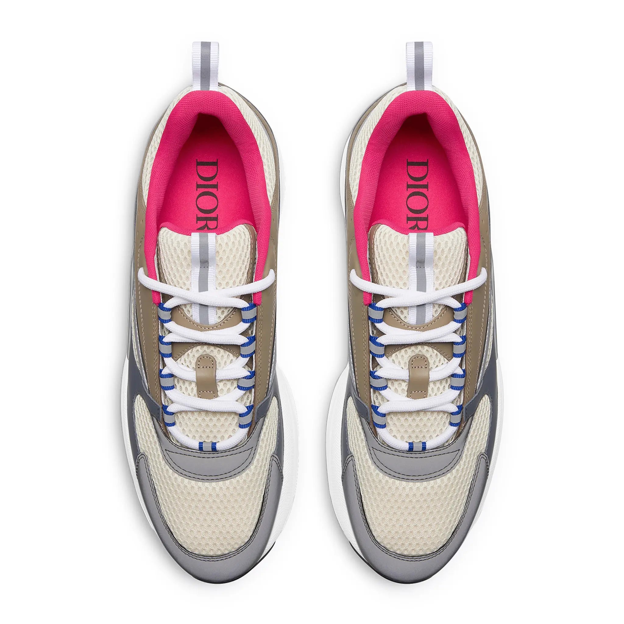 Dior B22 Sneakers in Beige Deep Grey Brown - Genuine Calfskin Leather Luxury Trainers for Men | Perfect for Casual Wear, Street Style & Fashion Outfits