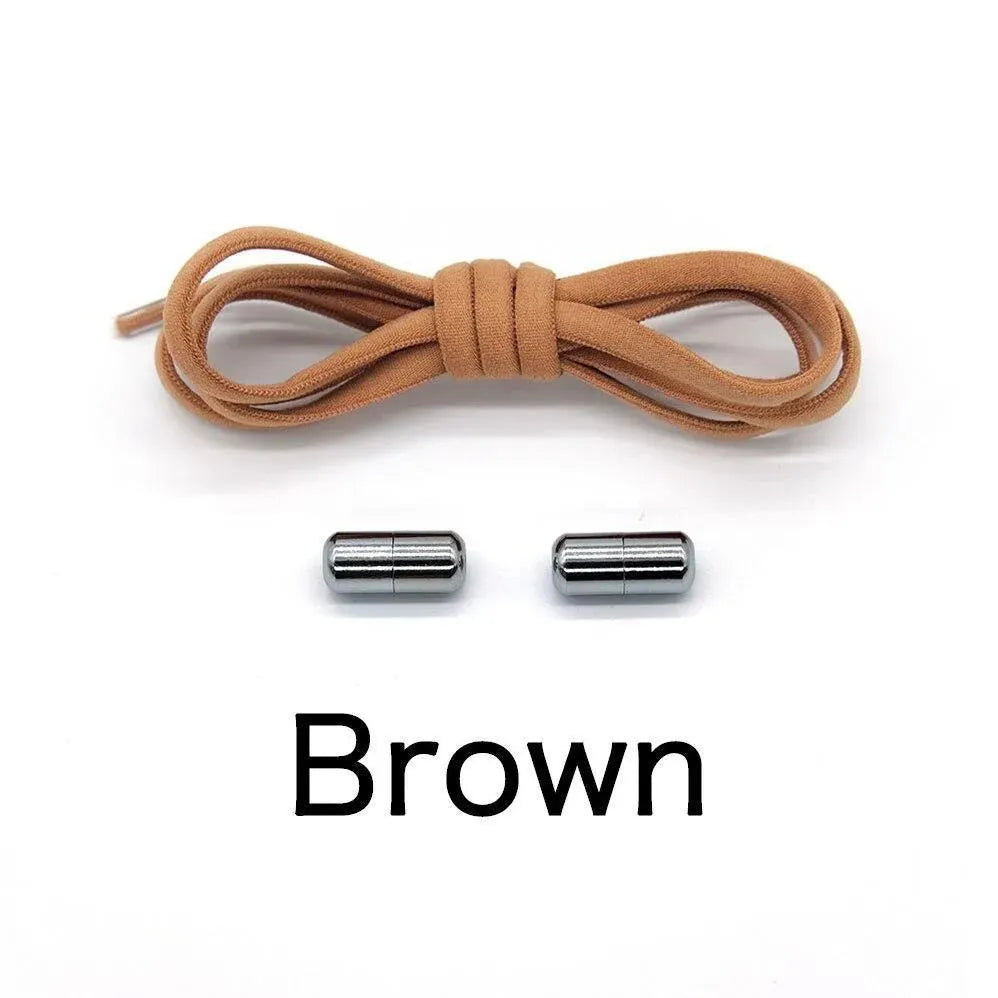 No Tie Shoelaces with Metal Lock - Elastic Slip On Shoe Laces for Adults & Kids - Perfect for Running, Walking, and Daily Wear
