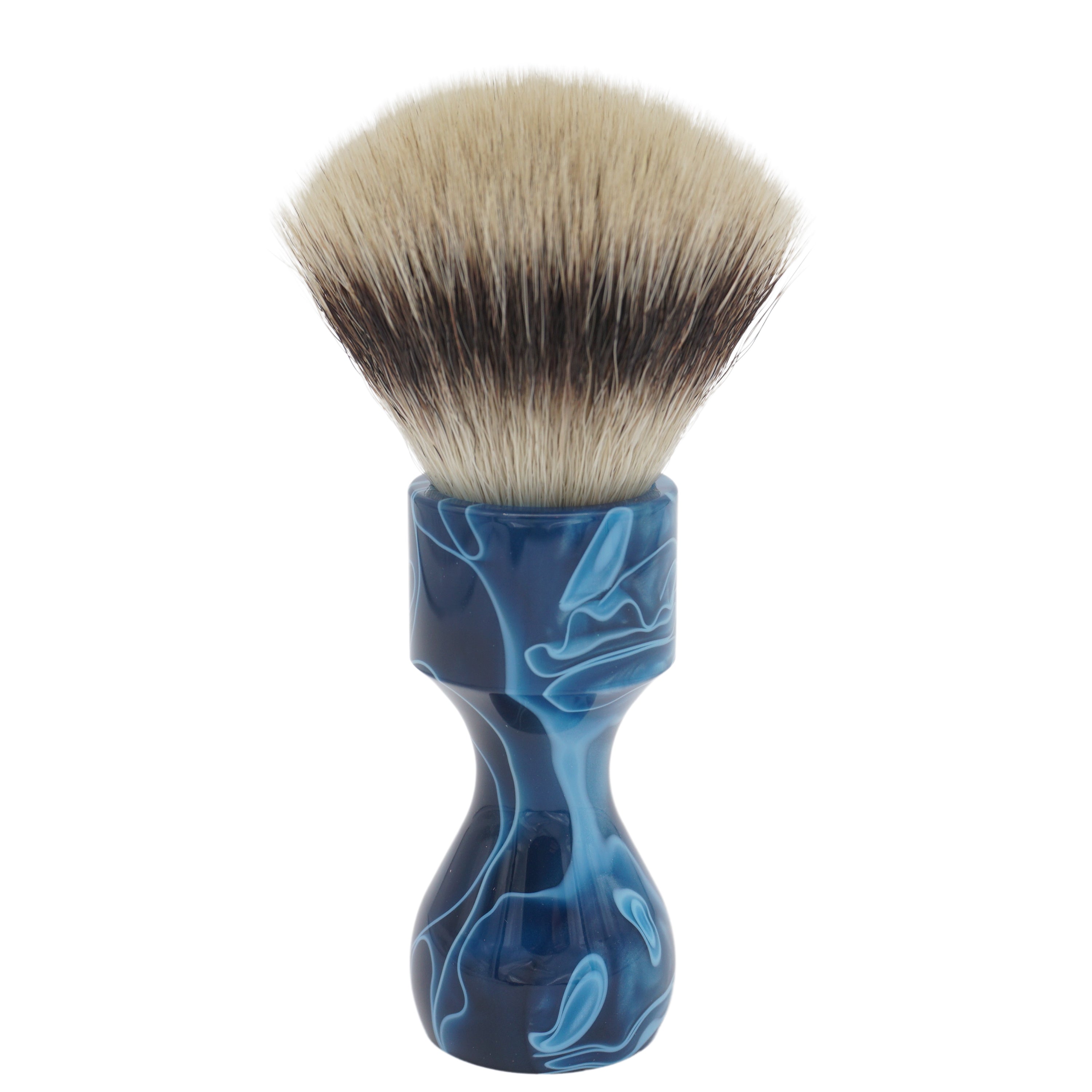 AP Shave Co. 24mm M.i.G Hybrid Synthetic Shaving Brush - Premium Blue Handle for Wet Shaving & Grooming - Perfect for Travel & Luxury Shaving Kits