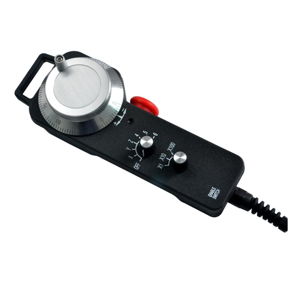 6 Axis 24V CNC MPG Manual Pulse Generator - CALT TM2080-100BST24 Magnification Switch for CNC Machine Control | Perfect for Milling, Lathe & Router Operations