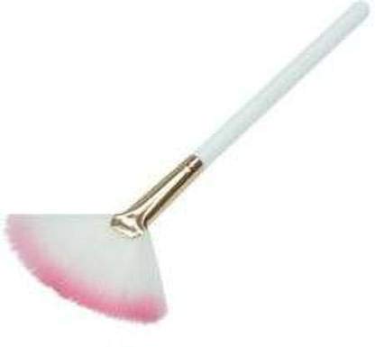 DATNASAYAD Slim Fan Brush for Makeup & Blush - Soft Bristles, Multicolor - Perfect for Contouring, Highlighting & Powder Application