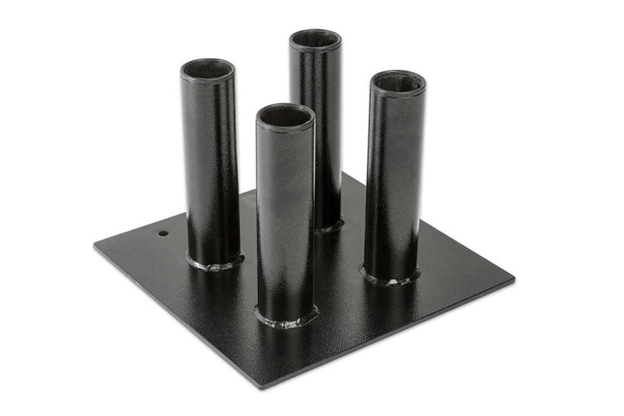 Warrior Vertical Floor 4 Olympic Bar Holder - Heavy Duty Weight Plate Storage Rack for Home Gym & CrossFit Training - Perfect for Dumbbell and Barbell Organization