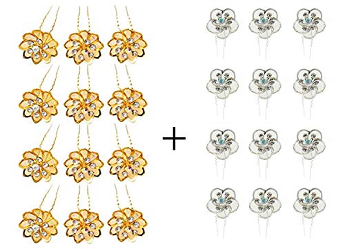 Inaaya Juda Hair Pins & Clips for Women & Girls - 24-Piece Hair Accessories Set for School, Work, Parties & Weddings