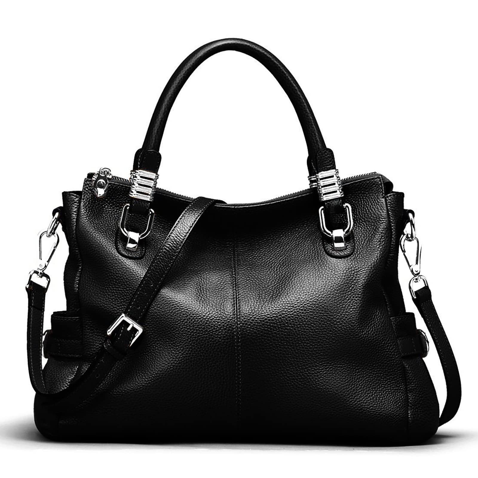 S-ZONE Genuine Leather Handbag for Women - Stylish Shoulder Purse, Satchel & Crossbody Tote Bag - Perfect for Work, Travel & Everyday Use