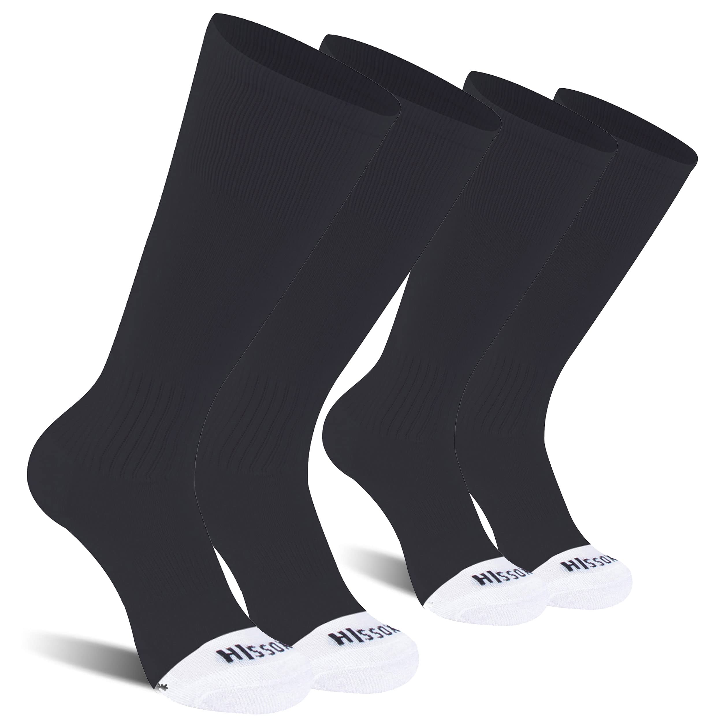Hissox Unisex Baseball & Soccer Socks - Youth & Adult Over-the-Calf Performance Socks with Breathable Fabric for Sports & Training - Perfect for Baseball, Soccer, Running & Gym Workouts