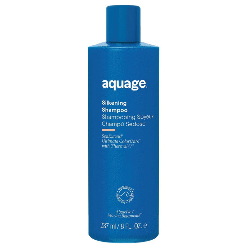 Aquage Sea Extend Silkening Shampoo - Hydrating & Smoothing Hair Care for Frizz Control - Perfect for Dry, Damaged Hair at Home & Salon Use