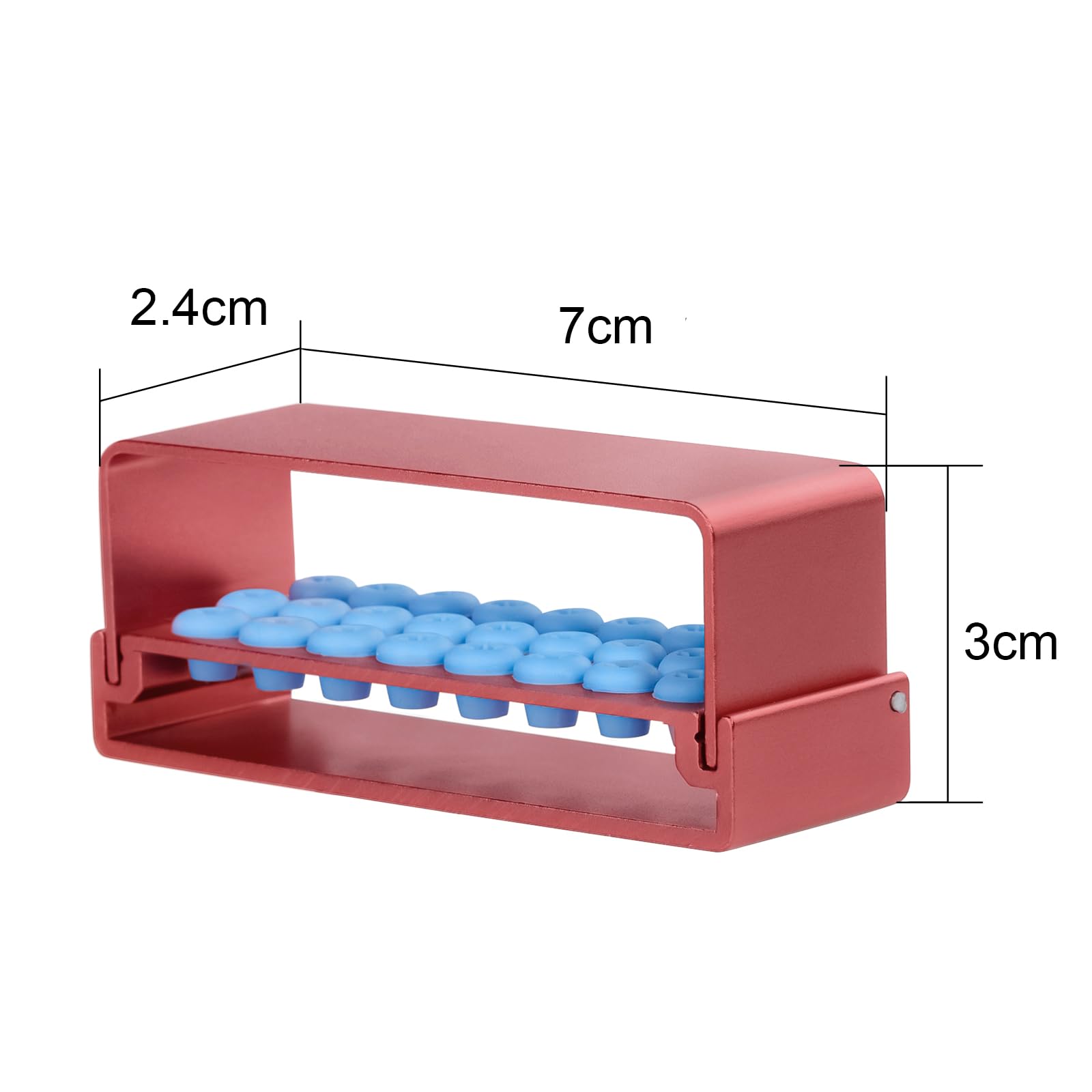 7-Piece Colorful Endo Box with Cover - Organizer for 24-Hole Bur Holder Tips, Sterilizer Case - Perfect for Dental Clinics & Lab Organization