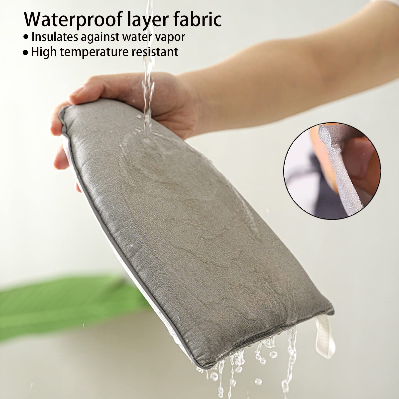 2 Pcs Heat Resistant Ironing Gloves - Waterproof Anti-Steam Garment Steamer Mittens with Finger Loop - Mini Ironing Board Gloves for Clothes & Fabric Care - Perfect for Home Laundry, Travel & Professional Use