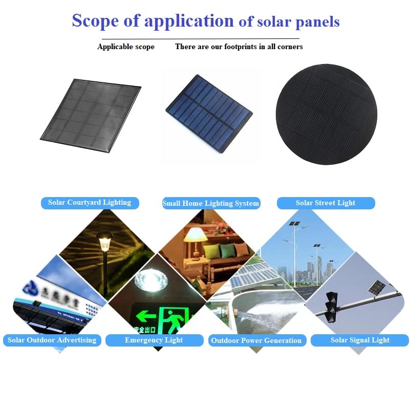 Bettomshin 5.5V 2.2W Mini Solar Panel - Polycrystalline Solar Cell for DIY Solar System, Light Electric Toys, and Solar Battery Charger (7.4