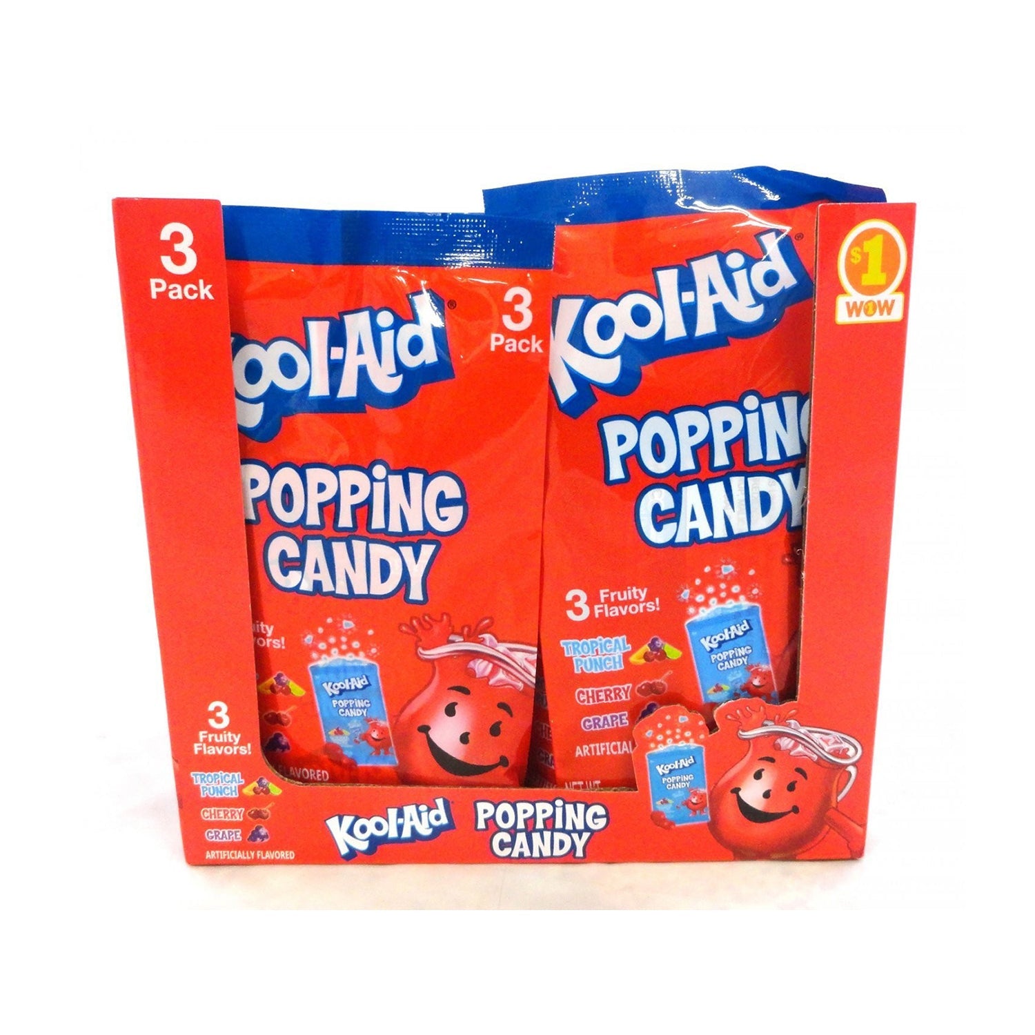 Kool Aid Popping Candy 3 Pack (12ct) - Fun & Fizzy Fruit Flavors for Kids & Parties - Perfect for Halloween, Birthdays & Snack Time