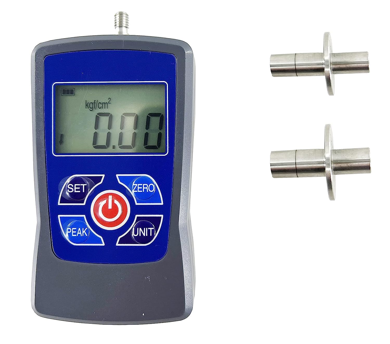 Digital Fruit Hardness Tester Penetrometer with 2 Measuring Heads (Φ7.9mm & Φ11.1mm) | 0.2-15Kgf/cm² & 0.4-30Kgf/cm² Range | for Soft & Hard Fruits | Perfect for Quality Control in Orchards, Farms, and Food Processing Plants