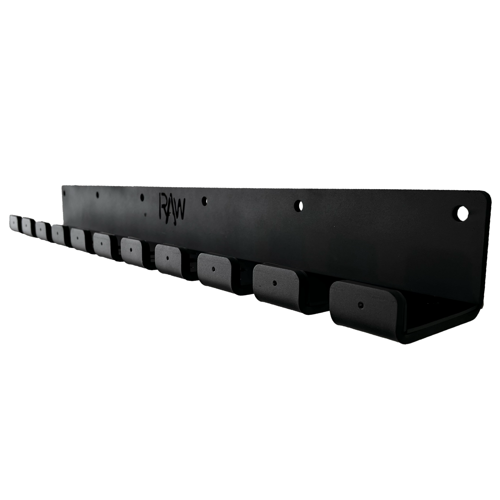 Vertical Wall Mount Barbell Storage Rack - Holds 10 Bars - Space Saving Gym Equipment for Home & Commercial Use