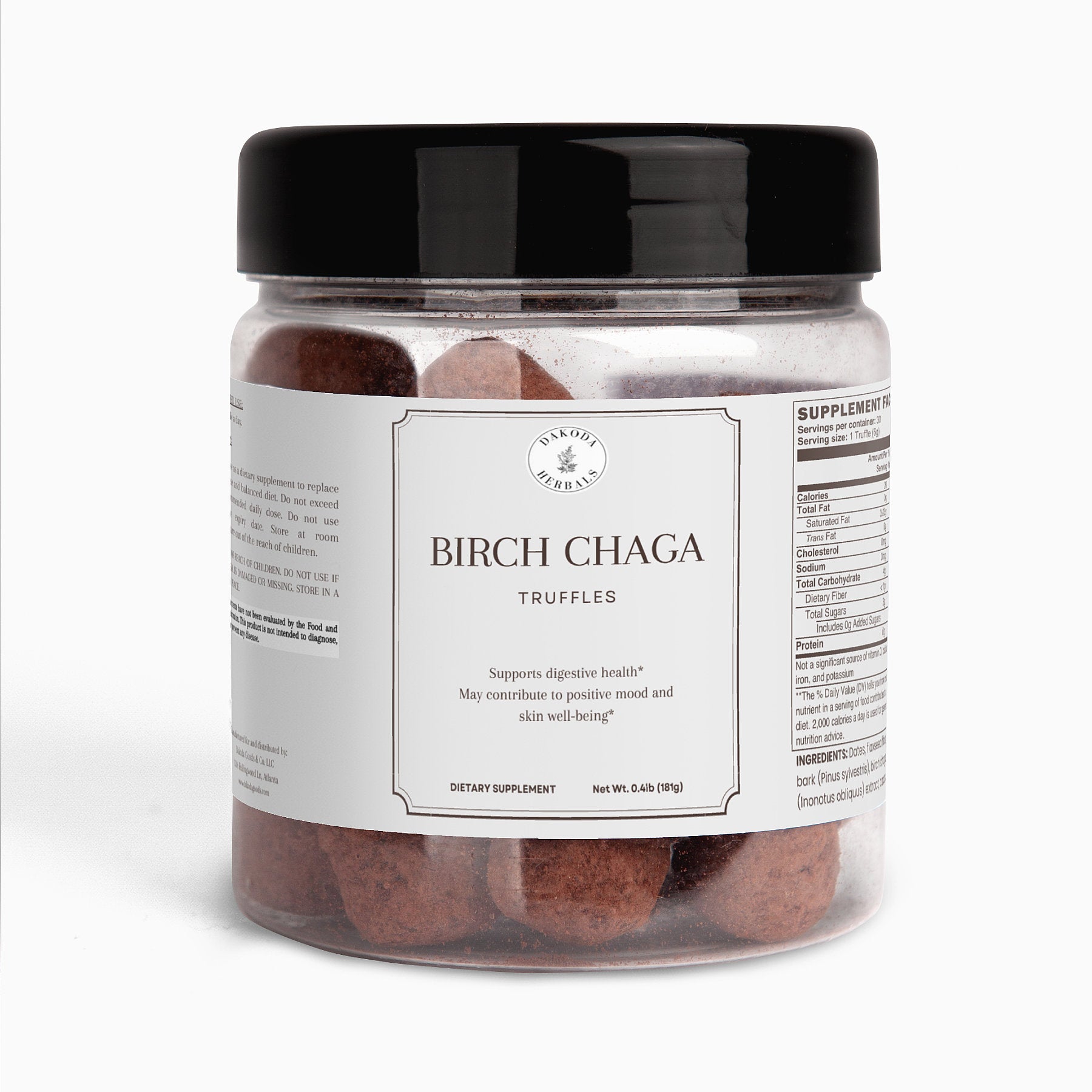 Organic Birch Chaga Truffles - Wild-Harvested Superfood Mushroom Supplement for Immune Support & Energy Boost - Perfect for Coffee, Tea & Smoothies