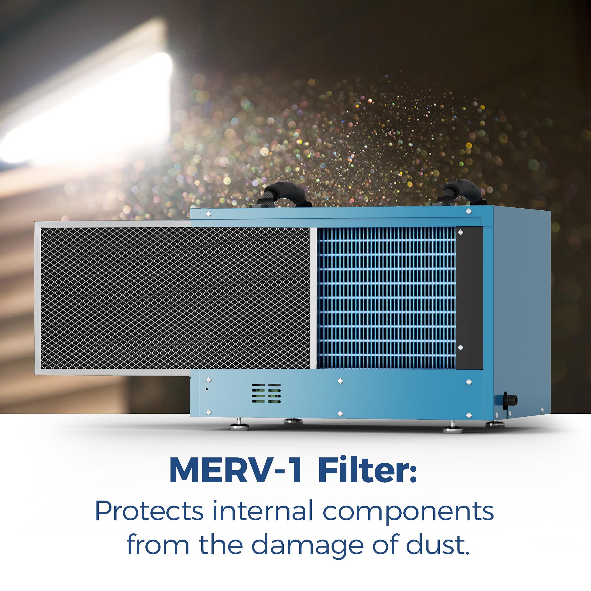ALORAIR 113 Pint Commercial Dehumidifier with Drain Hose - Heavy Duty Crawl Space & Basement Water Damage Unit, Compact Portable Design, Auto Defrost - Ideal for Flood Restoration, Mold Prevention in Large Industrial Spaces and Home Use