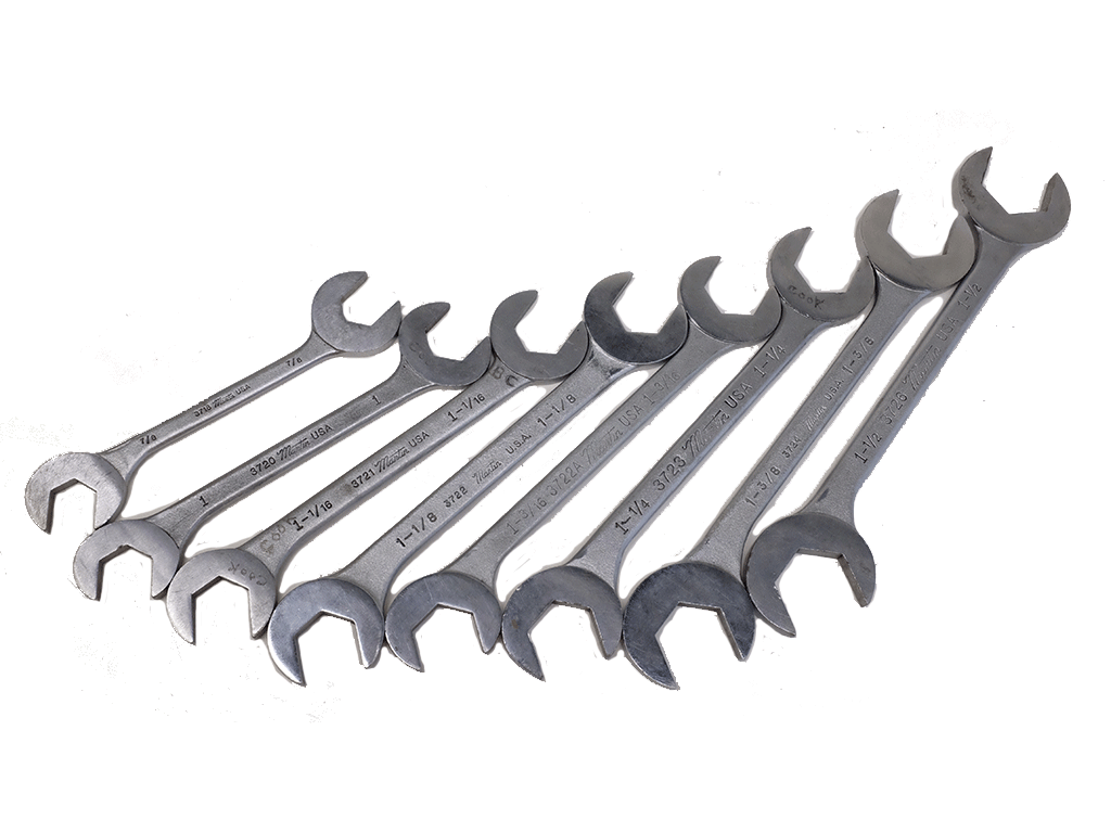 Martin Tools 8-Piece Fractional Open End Wrench Set - SAE Standard Sizes for Automotive Repair, Plumbing & DIY Projects