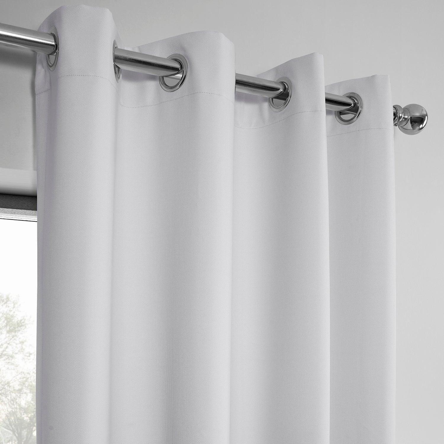 Premium White Grommet Blackout Curtains - Thermal Insulated Linen Hotel Drapes for Bedroom & Living Room - Noise Reducing Window Treatments for Better Sleep & Privacy