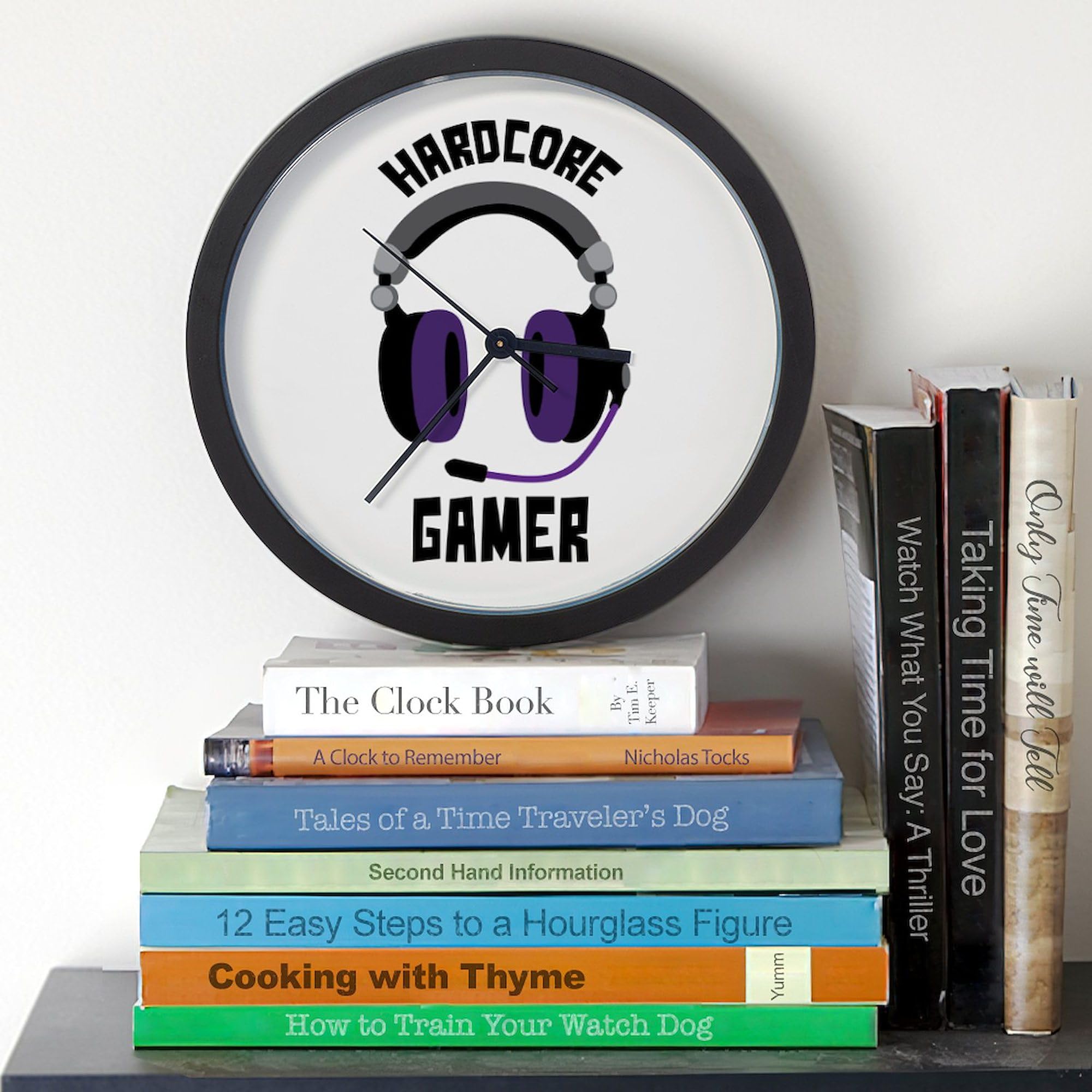 Hardcore Gamer 10 Inch Wall Clock - Stylish Decor for Living Room, Kitchen, or Office - Perfect for Gaming Enthusiasts & Home Decor