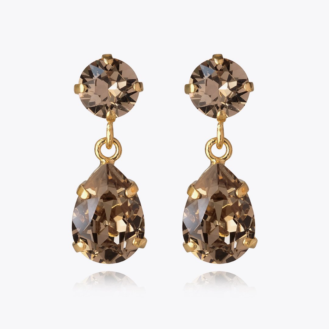 Mini Drop Earrings in Greige - Elegant Dainty Dangle Earrings for Women | Perfect for Everyday Wear, Office, Parties & Special Occasions
