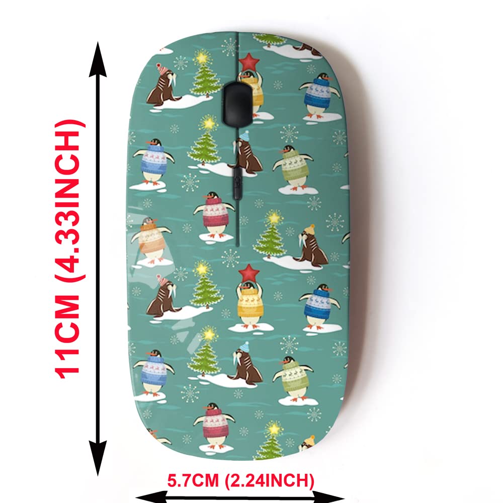 2.4G Wireless Mouse with Cute Penguin Sweater Design - Ergonomic Computer Mouse for Laptops & Desktops - Includes Nano Receiver - Perfect for Office, Gaming & Home Use