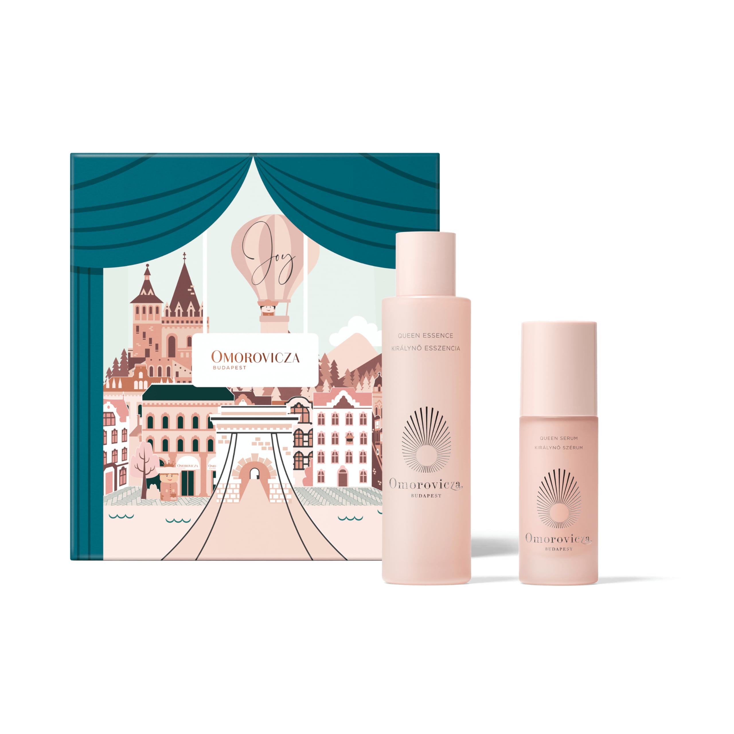 Omorovicza Daily Queen Duo Set - Vitality-Boosting Essence & Anti-Wrinkle Serum for Hydration & Skin Protection | 2-Piece Skincare Routine for Morning & Night Use | Perfect for Dry, Aging Skin