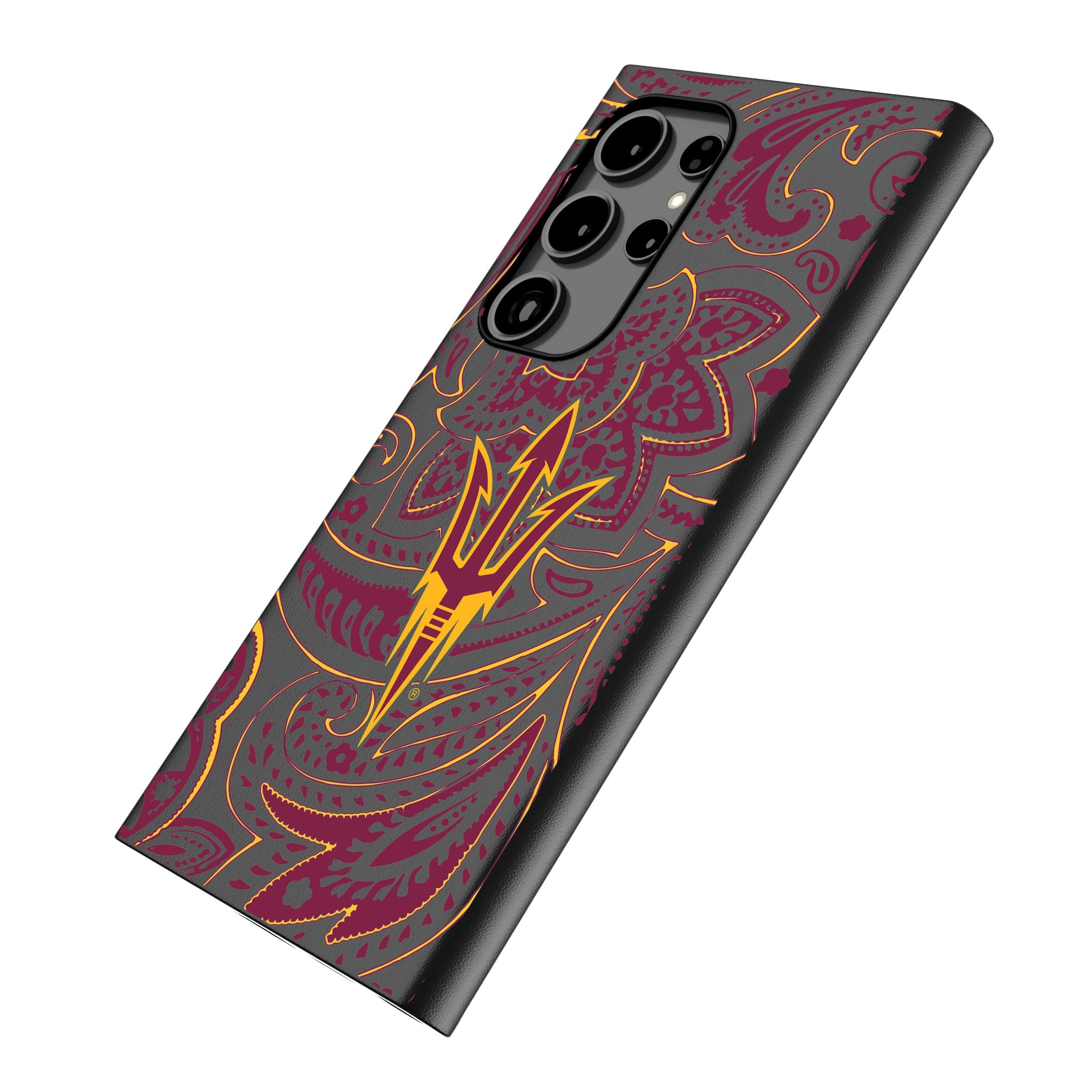 Arizona State University Sun Devils Paisley MagSafe Compatible Phone Case for Samsung Galaxy S23/S22/S21 - Perfect for Game Days & Campus Life