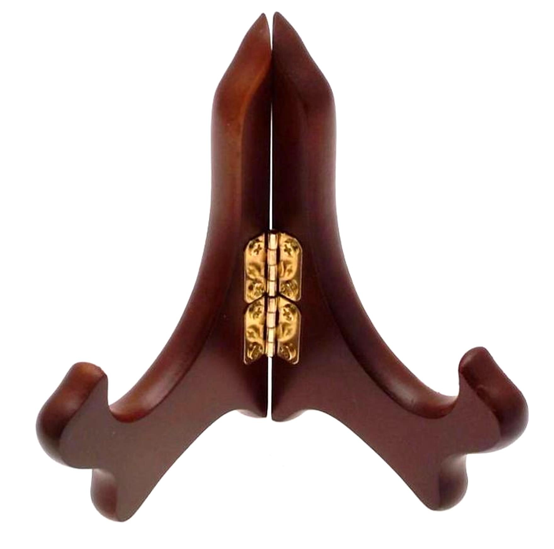 RSC Wooden Plate Display Stand for 3-6 Inch Plates - Handcrafted Wood Plate Holder for Wall or Tabletop - Perfect for Home Decor, Kitchen Display, and Collectible Plate Showcase