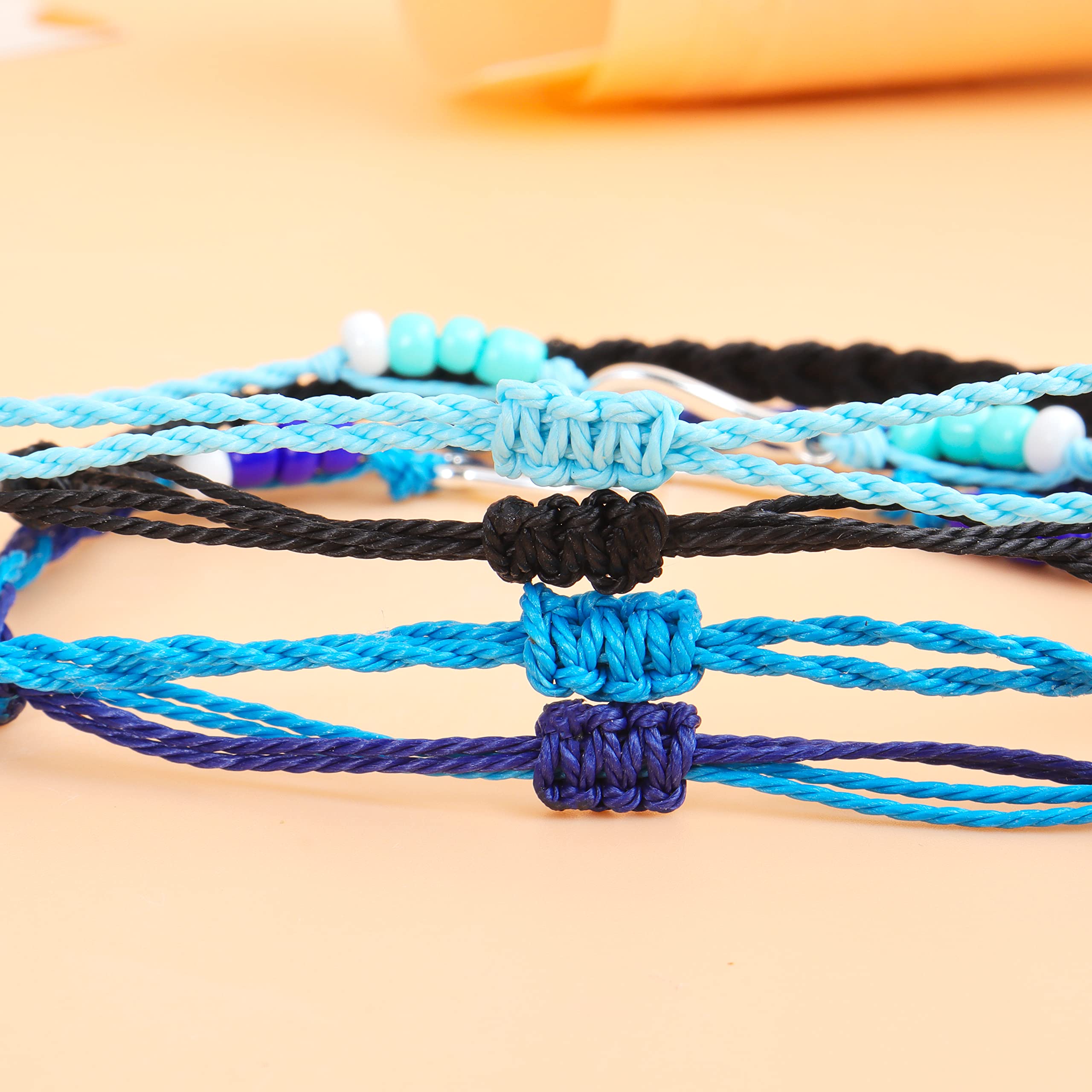 HUASAI Blue Friendship Bracelets for Women - Handmade Braided Bracelet Set, Best Friend Gifts for Her, Christmas Stocking Stuffers - Perfect for Birthdays, Anniversaries, and Everyday Wear