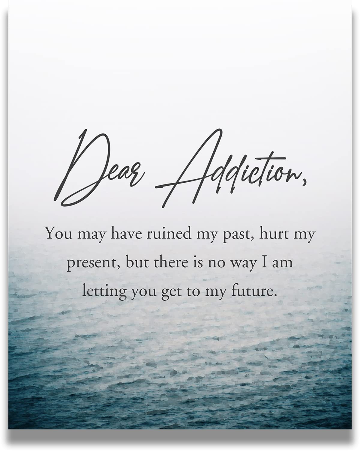 Govivo Motivational Sobriety Wall Art - 24x30 Inch Ready to Hang Canvas for Drug & Alcohol Recovery - Inspirational Office & Home Decor for Men & Women in Addiction Recovery - Perfect for AA Meetings, Therapy Rooms & Sober Living Spaces