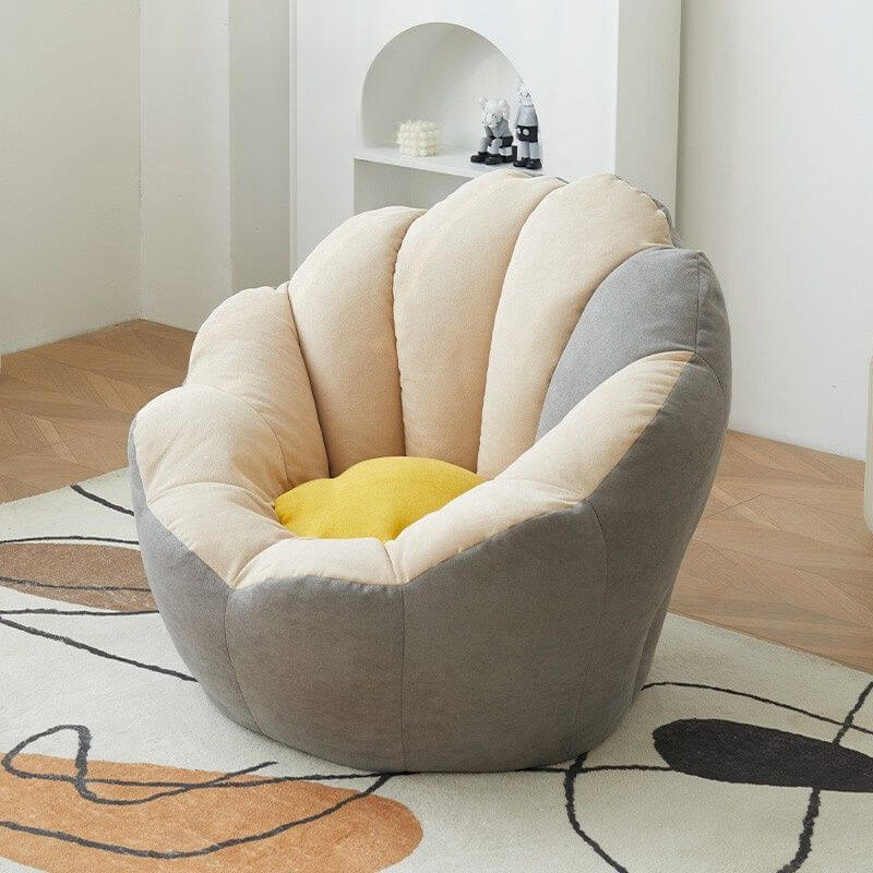 Stylish Minimalist Solid Lemon Yellow Cotton Blend Papasan Chair with Removable Slipcover & Sewn Pillow - Perfect for Living Room, Bedroom, Nursery or Outdoor Relaxation