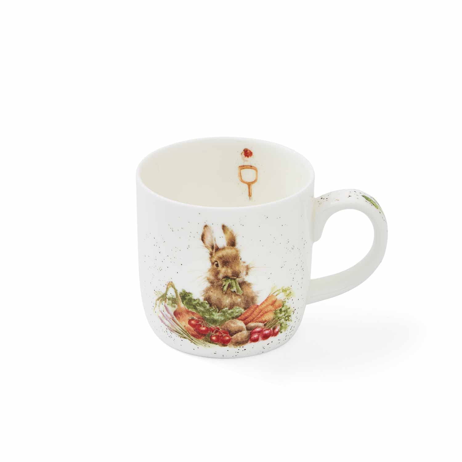 Royal Worcester Wrendale Designs Grow Your Own 14oz Large Coffee Mug - Fine Bone China Hare Design - Microwave & Dishwasher Safe - Perfect for Tea, Coffee & Home Decor Gifts
