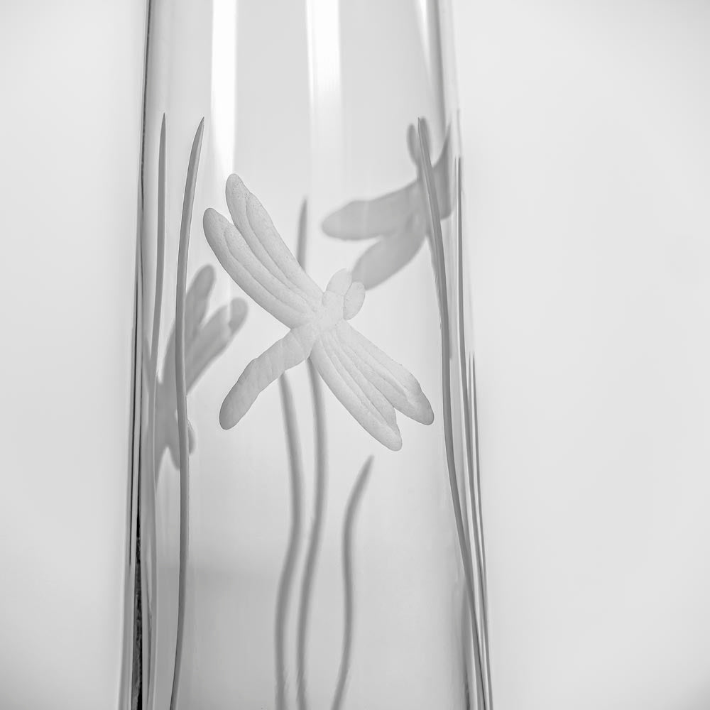 Premium Dragonfly 8.5oz Stemless Champagne Flutes - Set of 12 | Shatter-Resistant Crystal Glassware for Parties, Weddings & Celebrations
