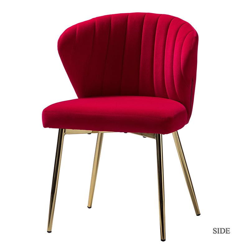 Modern Dining Chairs Set of 4 - Mid Century Metal Leg Side Chairs for Kitchen, Dining Room & Office - Aruna Contemporary Upholstered Seating