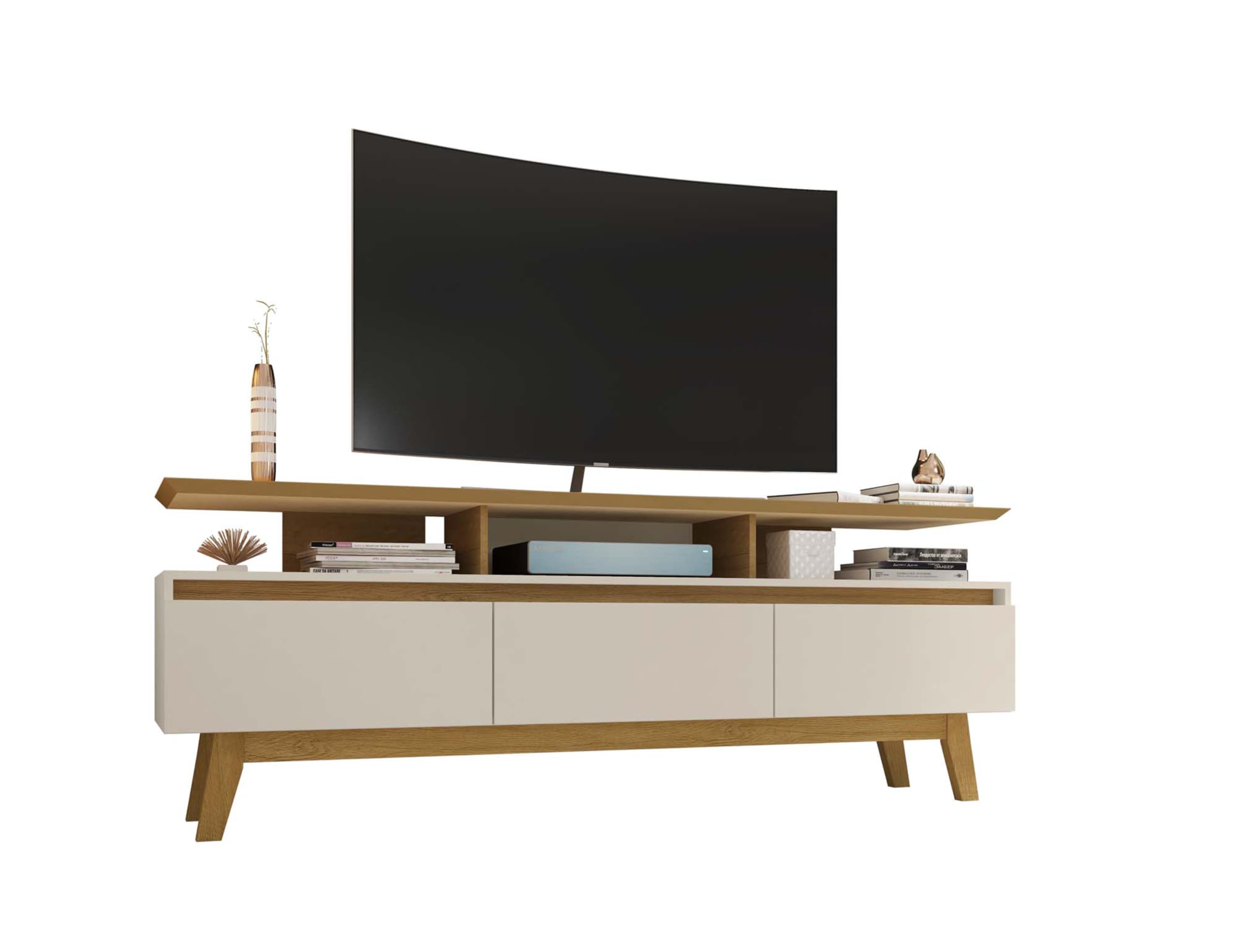 Mid Century Modern TV Stand with Storage - 71