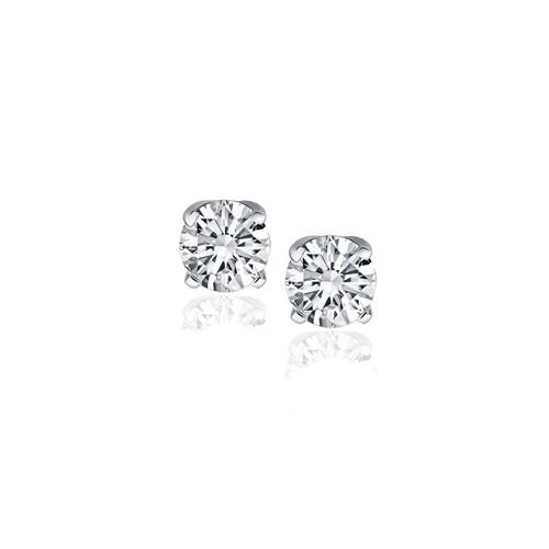14K White Gold Diamond Stud Earrings - 1/2 Carat TW, 4-Prong Setting - Perfect for Weddings, Anniversaries & Special Occasions