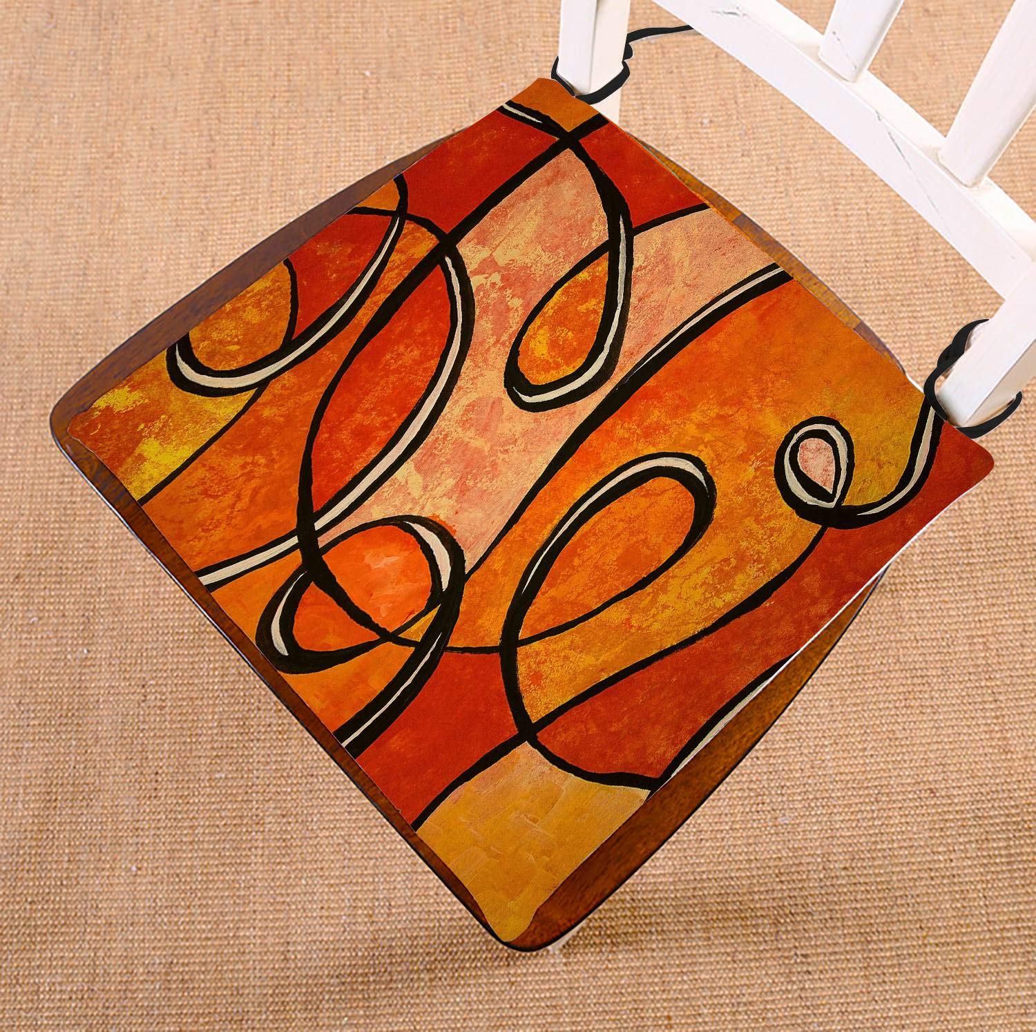 ECZJNT Orange Swirls Bed Runner Scarf - 20x95 Inch Decorative Bed Cover for Queen & King Beds - Perfect for Home Decor, Guest Rooms & Hotel Styling
