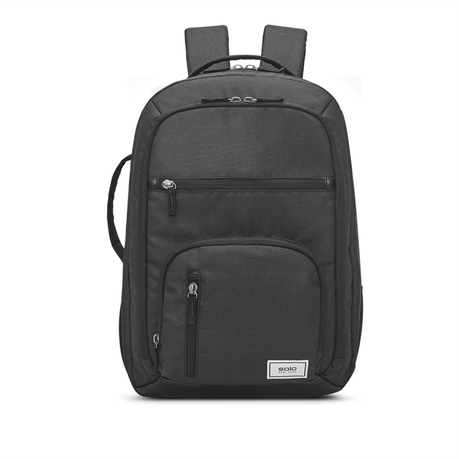 Solo New York Grand Travel TSA Backpack - Black Recycled Laptop Backpack for 17.3