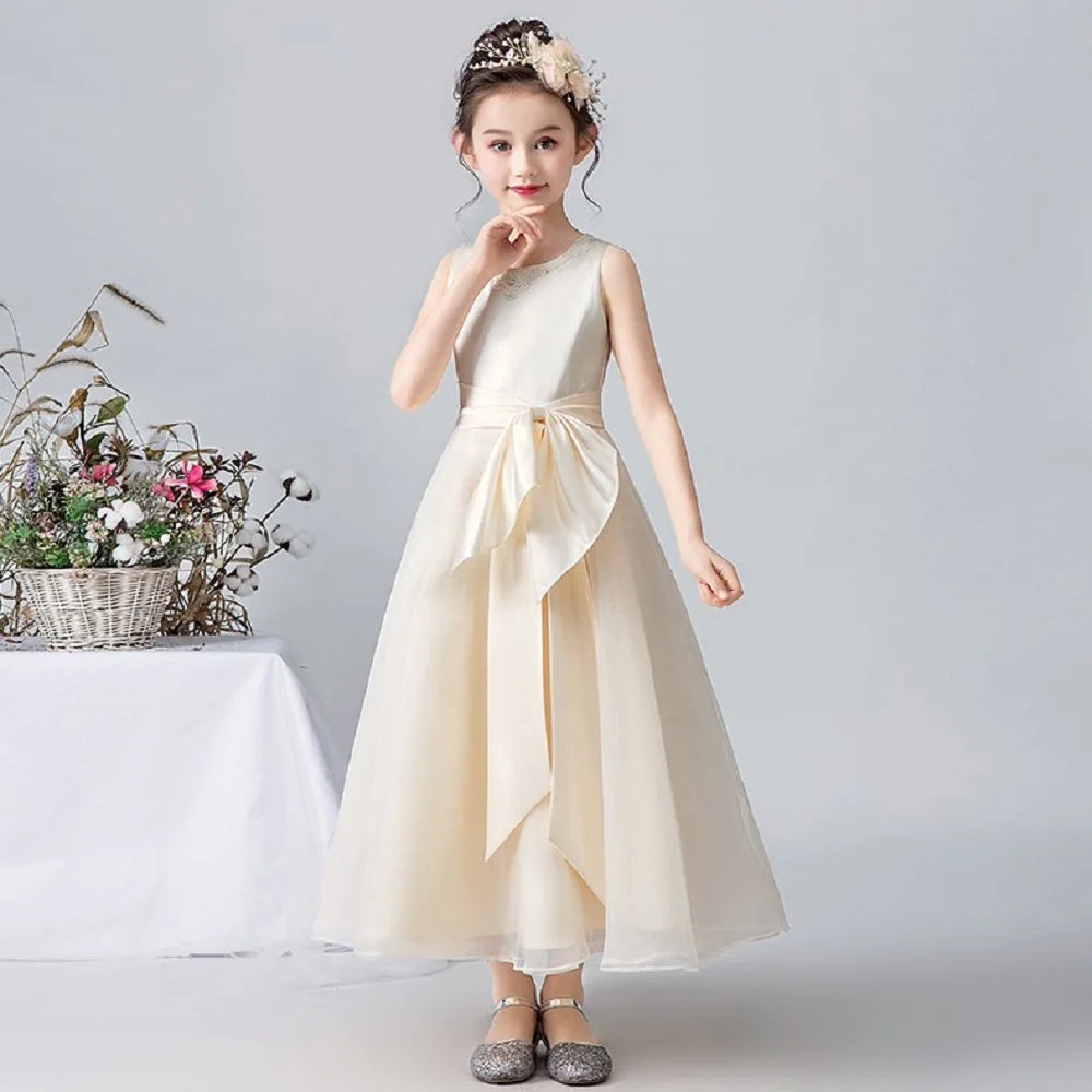 Elegant Cap Sleeve Princess Pageant Dress for Wedding, Birthday Party, Junior Bridesmaid | Perfect for Formal Events, Prom, Quinceañera & Special Occasions