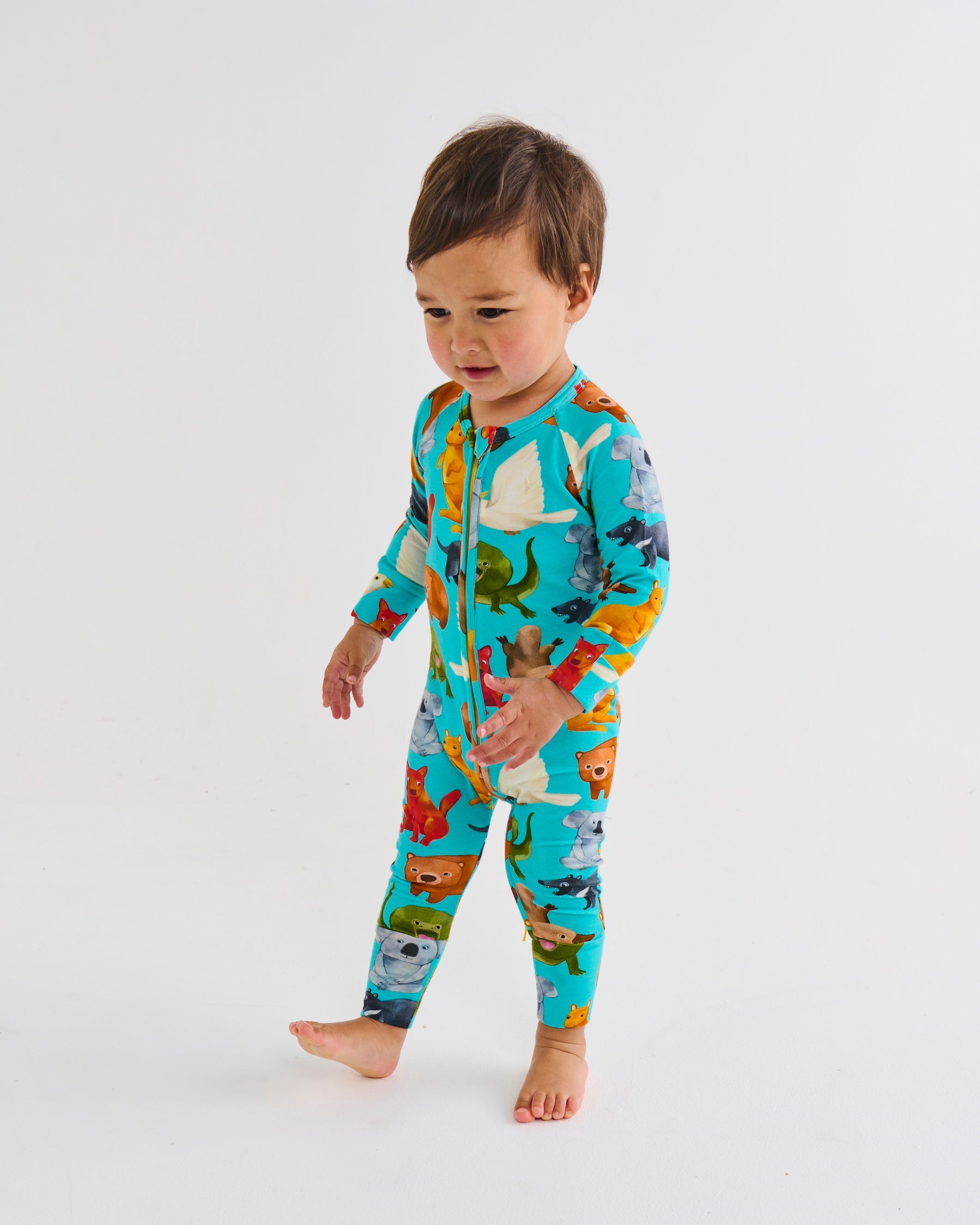 Organic Long Sleeve Zip Romper for Babies & Toddlers - Soft Cotton Jumpsuit with Kangaroo Pocket - Cozy Home & Outdoor Playwear (0-24 Months)