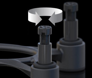 IsoAcoustics Aperta 200 Aluminum Speaker Isolation Stands - Black Pair | Studio Monitor Isolation for Professional Audio Setup | Perfect for Home Studios & Recording Environments