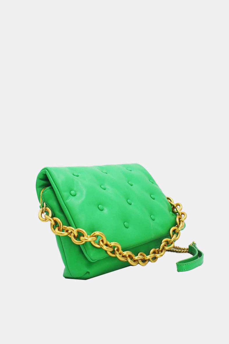 Stylish Gloria Quilted Handbag for Women - Fashionable Green Crossbody Purse - Perfect for Work, Travel & Everyday Use