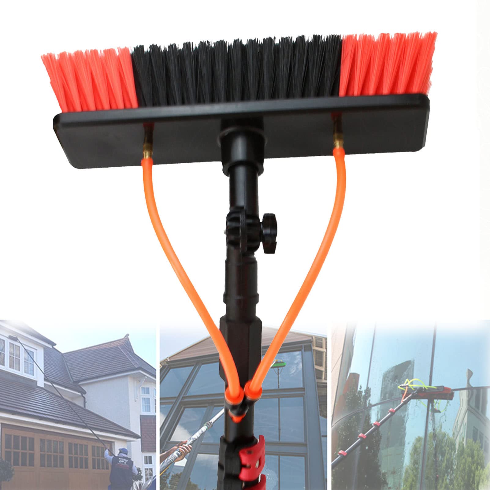 **35FT/10.8M Extendable Window Cleaning Pole with Squeegee - Professional Long Handle Window Washer Kit for High Glass - Perfect for Homes, Offices & Hard-to-Reach Windows**