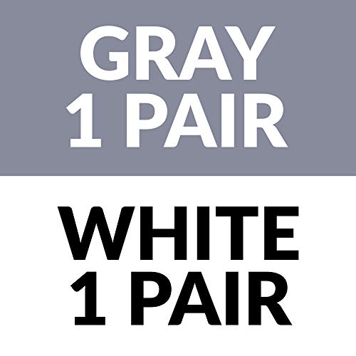 Gray 1 Pair + White 1 Pair (2 Pairs)