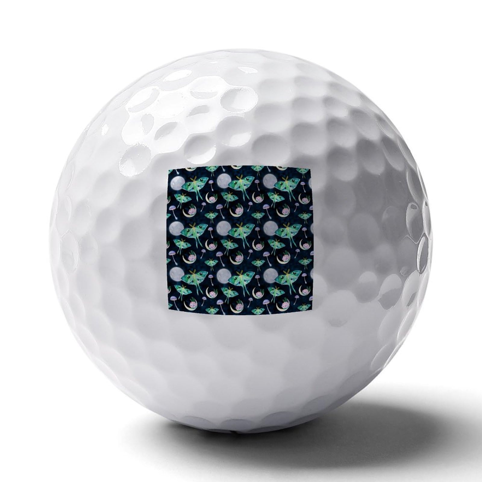 Custom Full Moon Moth Butterfly Golf Balls - Premium Comfort Feel Personalized Golf Equipment for Practice & Tournament Play