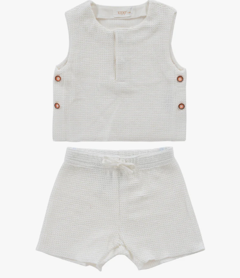 KIPP AIDEN Crochet 2-Piece Baby Outfit Set for Boys & Girls (12M-3Y) - Soft & Stylish Knitwear for Photos, Parties & Everyday Wear