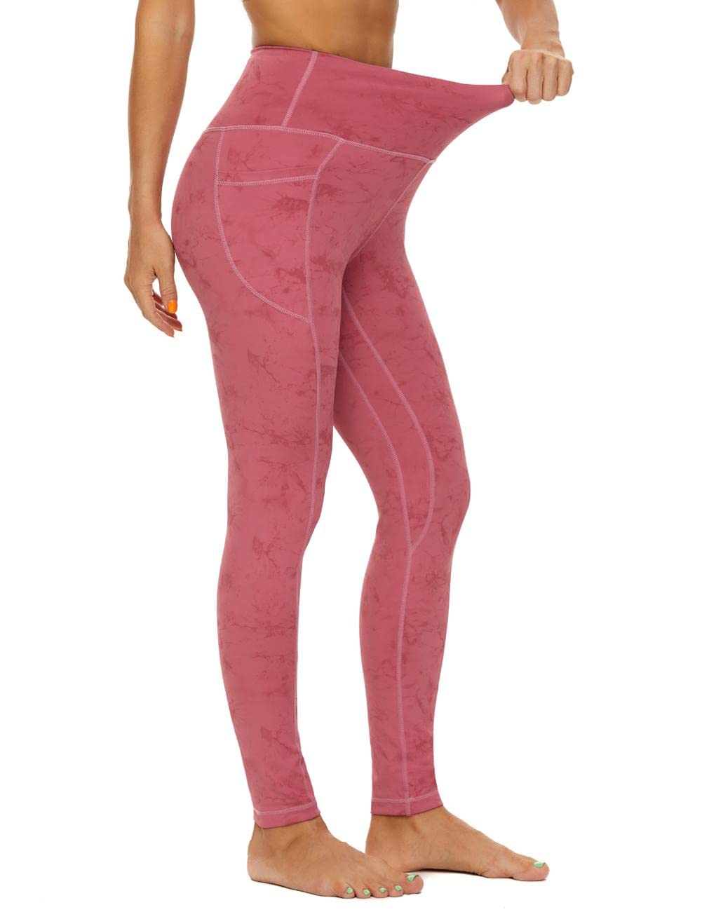 CCKO High Waisted Yoga Pants for Women with Pockets - Stretchy Workout Leggings Tummy Control - Perfect for Gym, Running & Everyday Wear