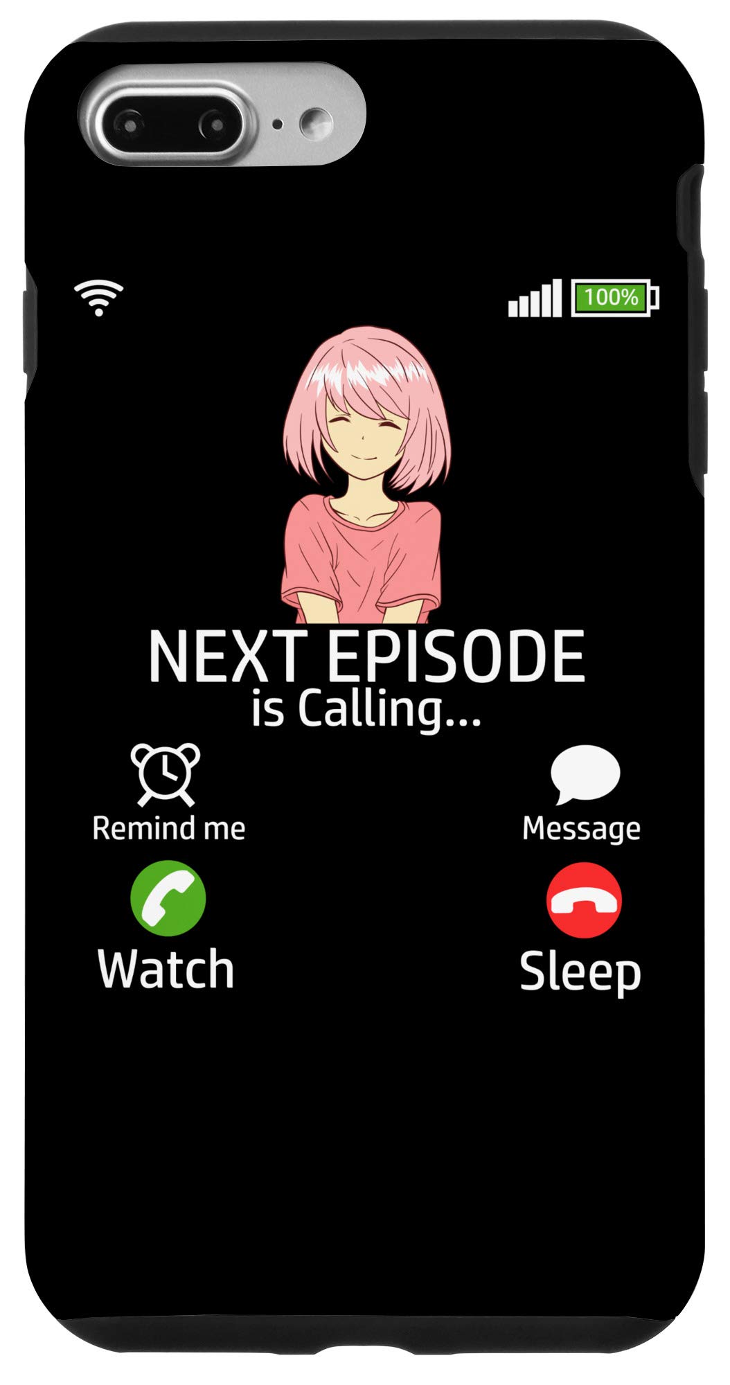 Premium Anime Manga Phone Case for iPhone 7 Plus/8 Plus - Otaku Cosplay Design with Senpai Theme | Perfect for Anime Conventions, Daily Use & Gift for Manga Fans