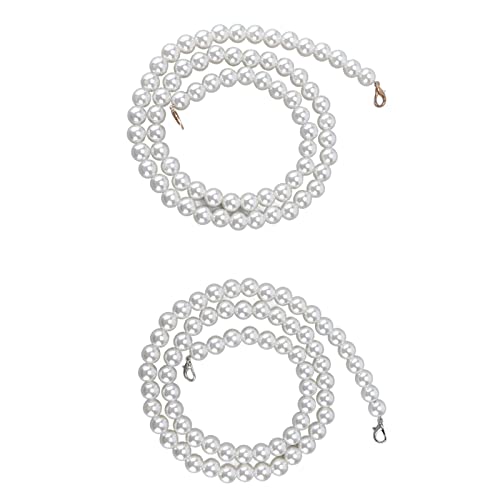 Imitation Pearl Bag Strap - 1.2m Durable Decorative Chain for Handbags, Totes & Purses | Perfect for Gift Wrapping, DIY Accessories & Fashion Styling