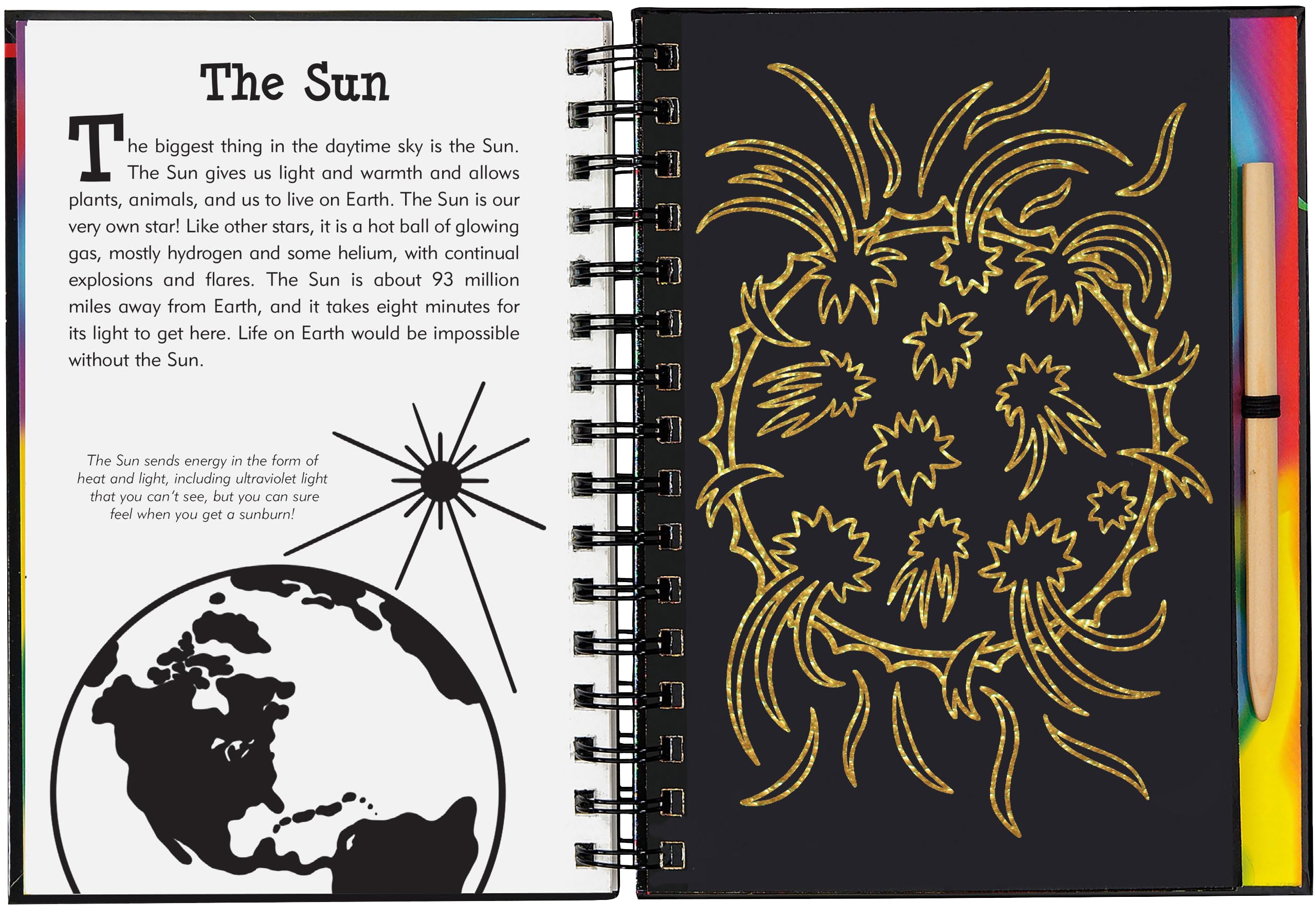 Scratch & Sketch Outer Space Activity Book - Trace Along Art Kit for Kids | STEM Learning Toy, Creative Gift for Children's Space Exploration Fun