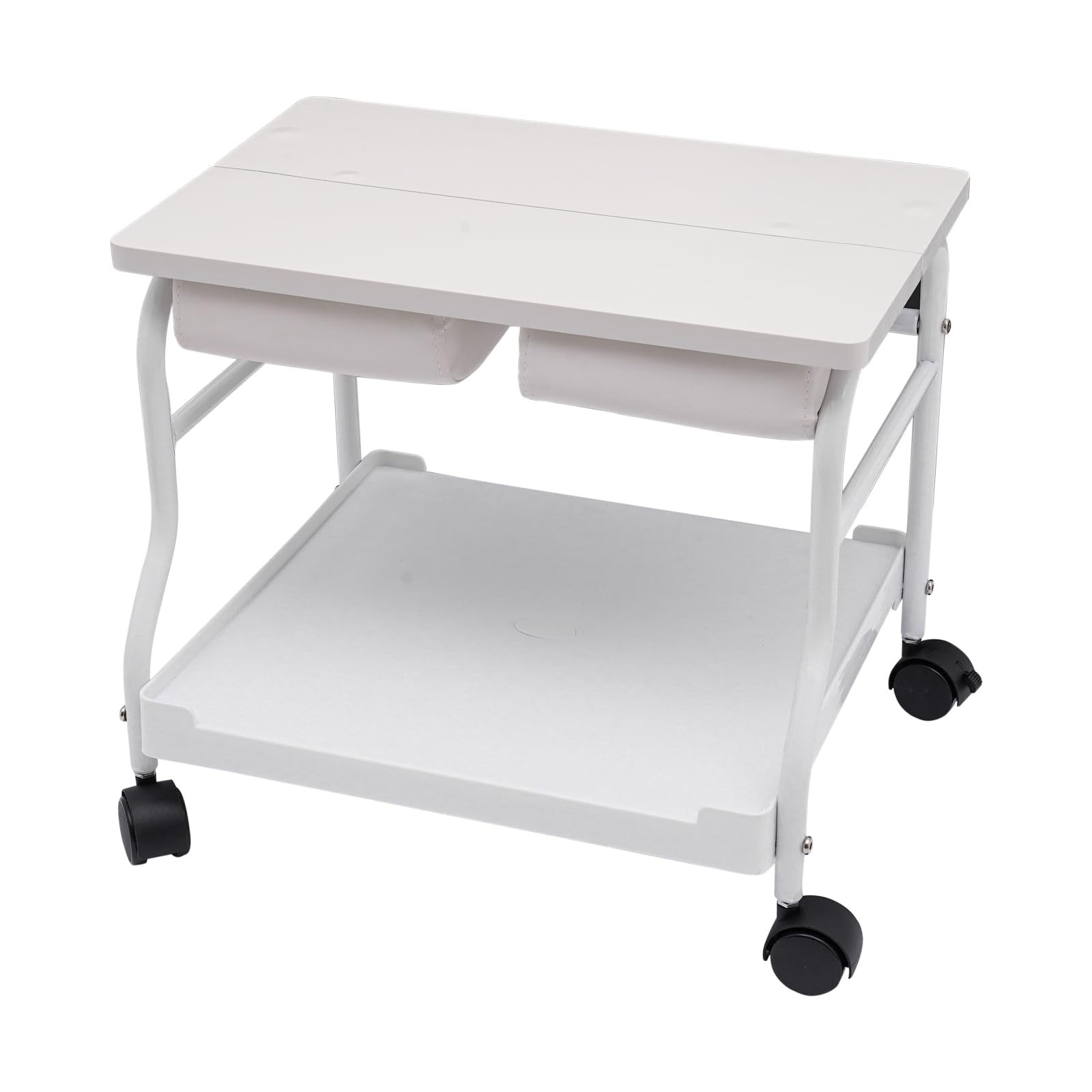 **Professional Pedicure Foot Rest Cart - Portable Beauty Salon Nail & Foot Bath Spa Trolley for Manicure, Pedicure & Massage - White Salon Furniture with Adjustable Footrest Stand - Perfect for Home Spa, Nail Salons & Relaxation**